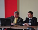 Burmistrz Marcin Pluta i Prezes Spółdzielni Socjalnej "Communal Service" Ryszard Śliwkiewicz
