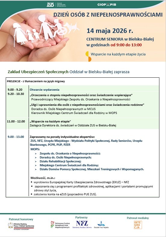 grafika zapraszająca na dzień osób z niepełnosprawnościami