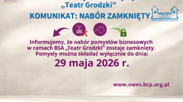 Zamknięcie naboru pomysłów biznesowych w Teatrze Grodzkim