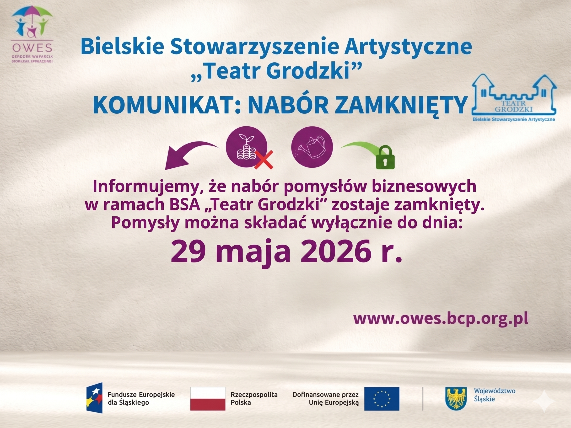 Zamknięcie naboru pomysłów biznesowych w Teatrze Grodzkim